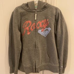 Gray Roxy Zip-up Hoodie 10/12-M